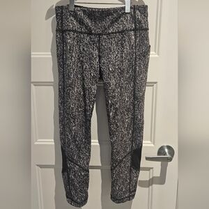 lululemon athletica Black & White Speckle Capri Leggings
